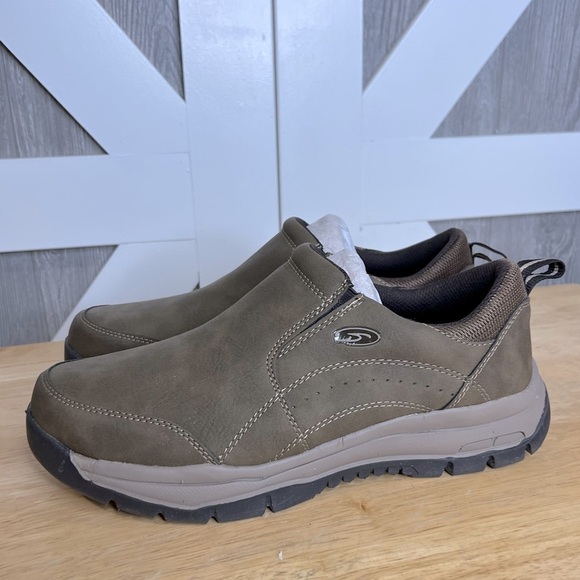 S75. NWT Dr. Scholl's Vail Slip-on Men’s Wide Shoe Dark Taupe 9EE - Picture 6 of 6